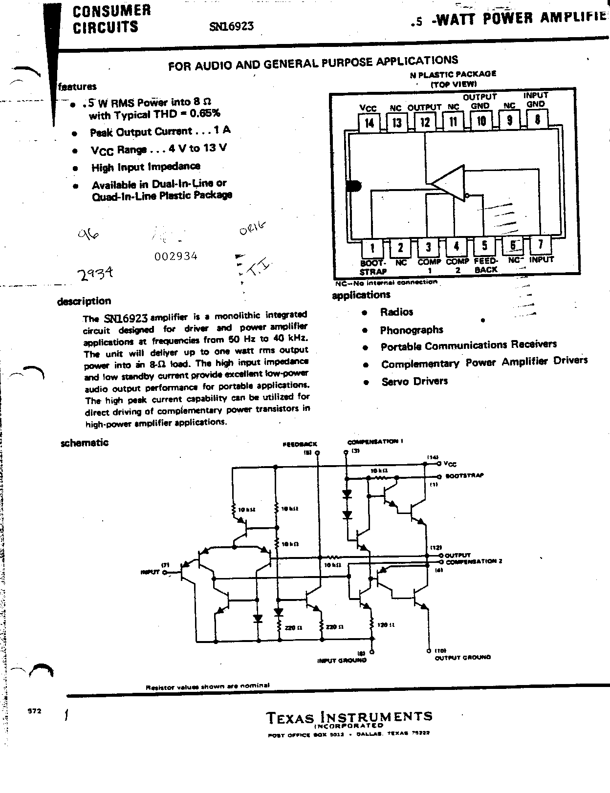 sn16889p (pdf) 最低价格2.50元,最高价格4.40元,平均价格3.5元_集成