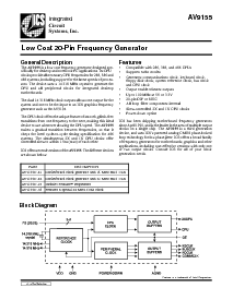 浏览型号ICS9155-01N20L的Datasheet PDF文件第1页