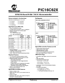 浏览型号PIC16LC620A-04I/SS的Datasheet PDF文件第1页