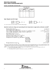 浏览型号SN74LV20APWTE4的Datasheet PDF文件第2页