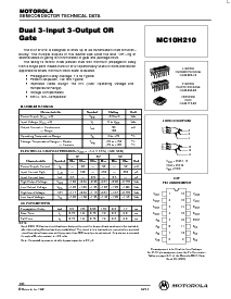 浏览型号MC10H210L的Datasheet PDF文件第1页