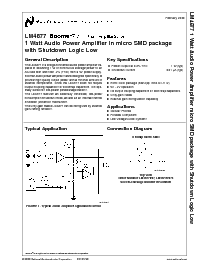 浏览型号LM4877IBPX的Datasheet PDF文件第1页