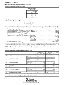 浏览型号SN74HC32NE4的Datasheet PDF文件第2页