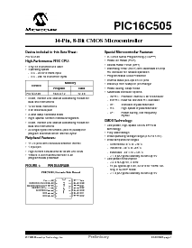 浏览型号PIC16LC505-04I/SL的Datasheet PDF文件第1页