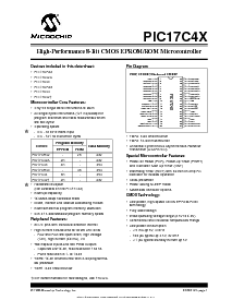 浏览型号PIC17CR43T-16/L的Datasheet PDF文件第1页
