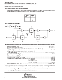 浏览型号SN74LVC1G79YZAR的Datasheet PDF文件第2页