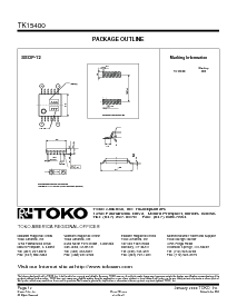 浏览型号TK15400MTL的Datasheet PDF文件第12页