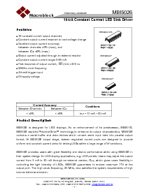 浏览型号MBI5026CNS的Datasheet PDF文件第1页