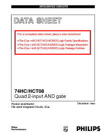 浏览型号74HC08的Datasheet PDF文件第1页