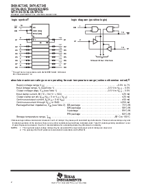 浏览型号SN74ACT245的Datasheet PDF文件第2页