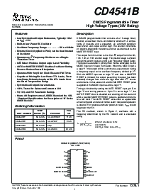 浏览型号CD4541B的Datasheet PDF文件第1页