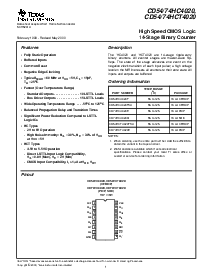 浏览型号CD54/74HC4020的Datasheet PDF文件第1页