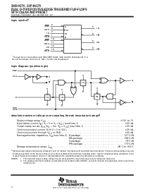 浏览型号SN74HC74的Datasheet PDF文件第2页