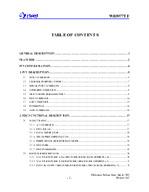 浏览型号W83977TF的Datasheet PDF文件第3页