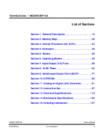 浏览型号MC68HC05P18A的Datasheet PDF文件第3页