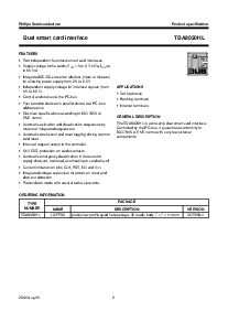 浏览型号TDA8020HL的Datasheet PDF文件第2页