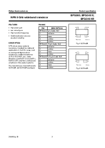 浏览型号BFG540XR的Datasheet PDF文件第2页