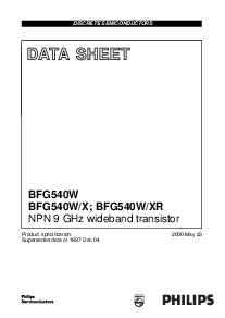 浏览型号BFG540XR的Datasheet PDF文件第1页