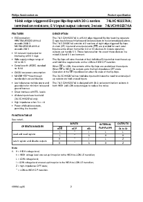 浏览型号74LVC162374A的Datasheet PDF文件第2页