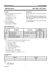 浏览型号74HCT1G66的Datasheet PDF文件第2页