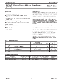 浏览型号74ALVT16260的Datasheet PDF文件第2页