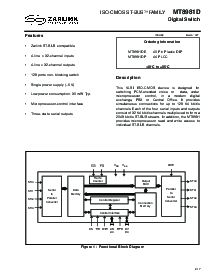 浏览型号MT8981D的Datasheet PDF文件第1页