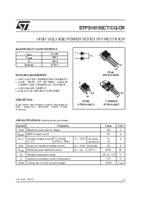 浏览型号STPS16150CT的Datasheet PDF文件第1页