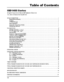浏览型号ISD1400 SERIES的Datasheet PDF文件第3页