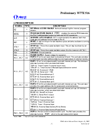 浏览型号W77E516的Datasheet PDF文件第5页