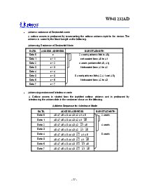 浏览型号W941232AD的Datasheet PDF文件第22页