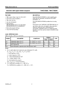 浏览型号74HCT3G06的Datasheet PDF文件第2页
