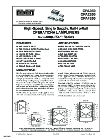 浏览型号OPA350UA的Datasheet PDF文件第1页