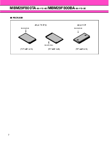 浏览型号MBM29F800TA-70的Datasheet PDF文件第2页