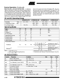 浏览型号AT29C010A-90的Datasheet PDF文件第4页