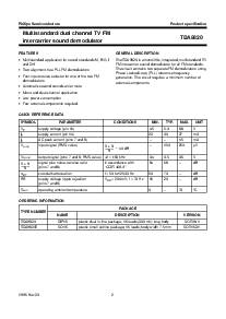 浏览型号TDA9820的Datasheet PDF文件第2页