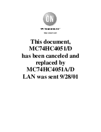 浏览型号MC74HC4051A的Datasheet PDF文件第1页