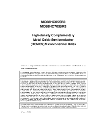 浏览型号MC68HC05SR3D的Datasheet PDF文件第5页
