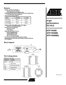 浏览型号ATF16V8B-15PC的Datasheet PDF文件第1页