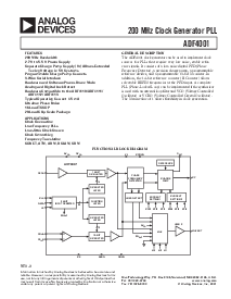 浏览型号ADF4001BRU的Datasheet PDF文件第1页