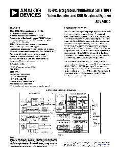 浏览型号ADV7400AKSTZ-110的Datasheet PDF文件第1页
