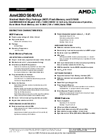 浏览型号AM42BDS640AGTC8IT的Datasheet PDF文件第2页