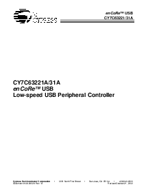 浏览型号CY7C63231A-SC的Datasheet PDF文件第1页