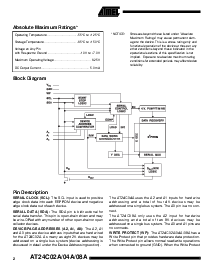 浏览型号AT24C08A-10PI-1.8的Datasheet PDF文件第2页