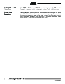 浏览型号ATMEGA88V的Datasheet PDF文件第6页