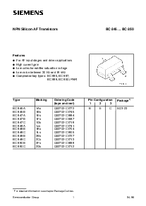 浏览型号BC846-BC850的Datasheet PDF文件第1页