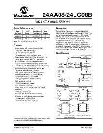 浏览型号24LC08B-E/OTG的Datasheet PDF文件第1页