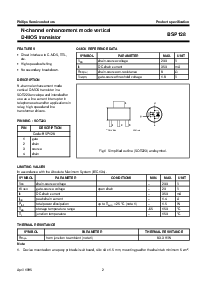 浏览型号BSP128的Datasheet PDF文件第2页