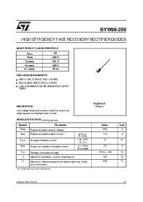 浏览型号BYW98-200RL的Datasheet PDF文件第1页