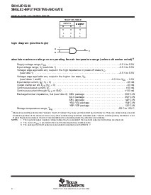 浏览型号SN74LVC1G08DCKR的Datasheet PDF文件第2页