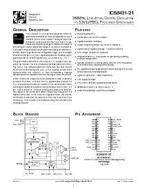 浏览型号ICS8431AM-21T的Datasheet PDF文件第1页